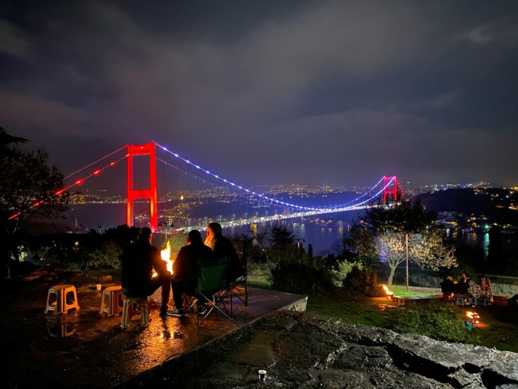 Istanbul skyline at night
