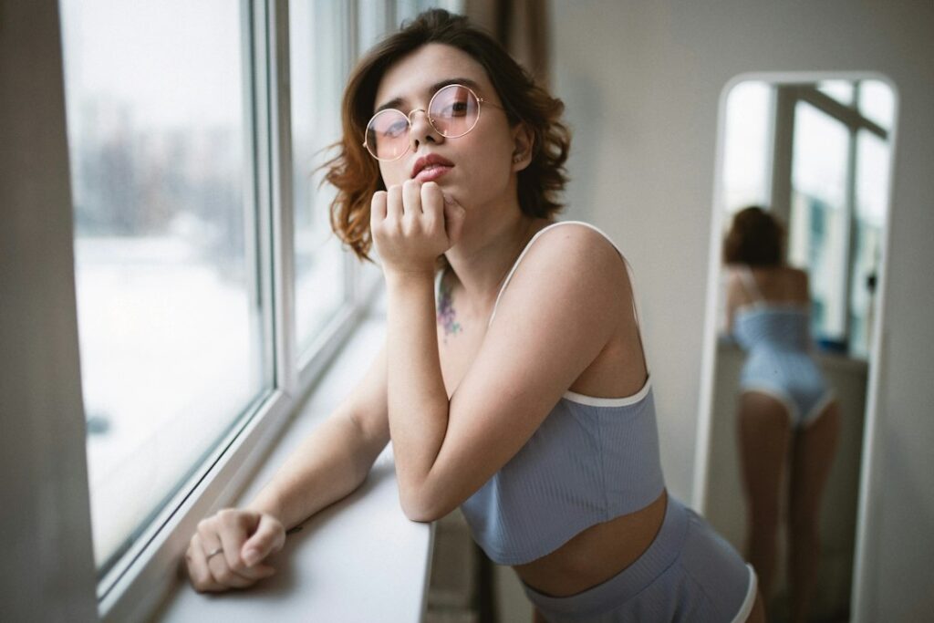 Woman thoughtfully considering body surgery and a personalized assessment